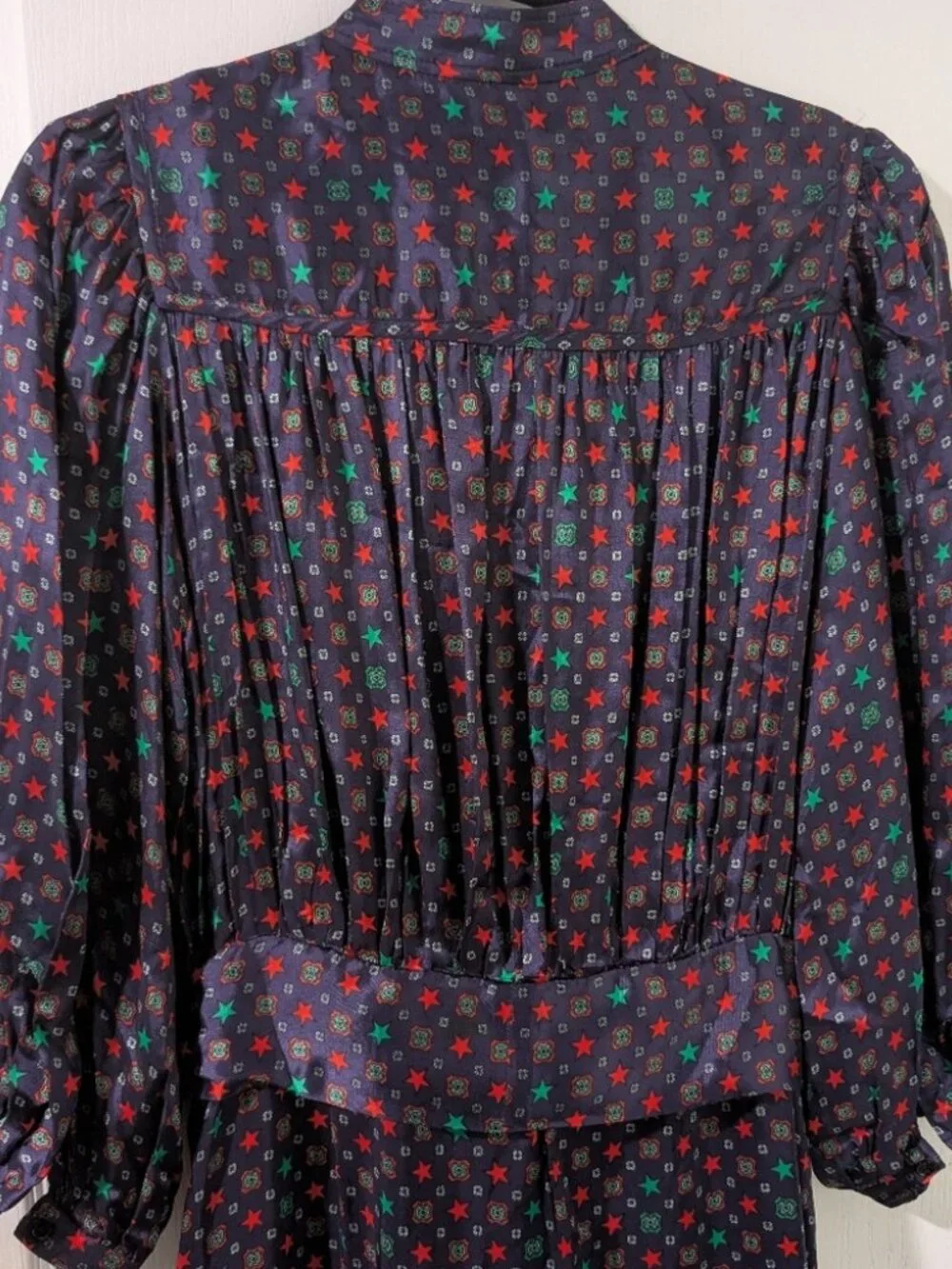 Sandro Paris | Scarf Print Midi Dress In Navy - Picture 11 of 16